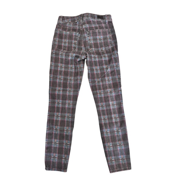 COPY - Paige Hoxton Skinny Ankle Atlantic Tartan plaid high rise jeans - Picture 4 of 7